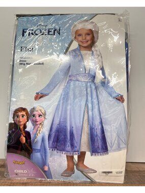 Disney Frozen Elsa Costume Dress Child Size S 4-6 Spirit Halloween Include Dress